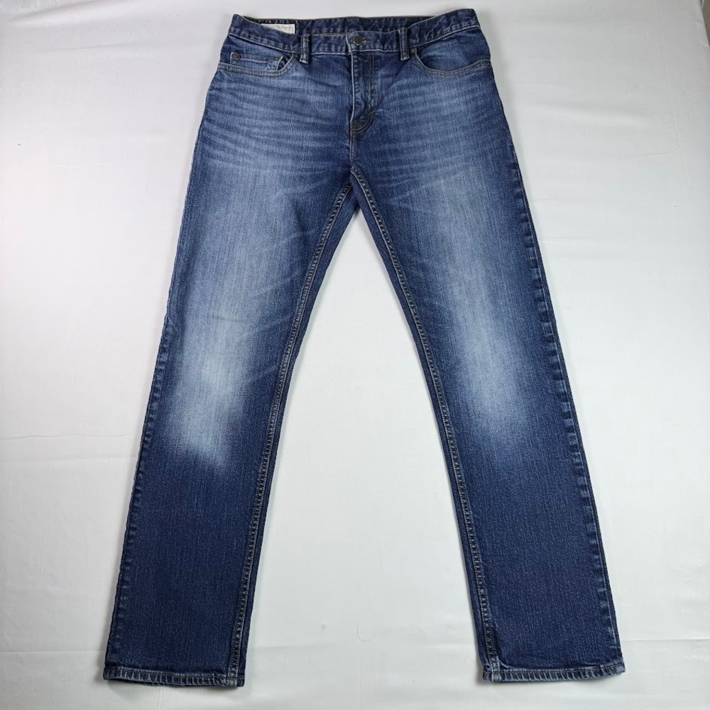 Banana Republic Straight Leg Jeans Mens 32x32 Medium Wash Blue Stretch Denim